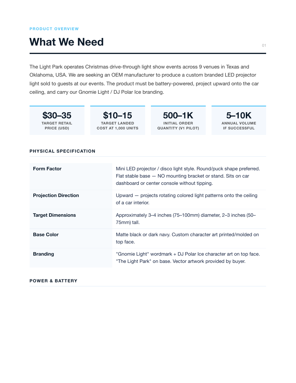 Gnomie Light Product Overview & Physical Specs